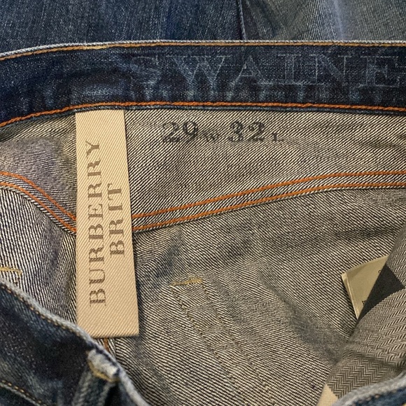 Burberry Brit Unisex Iconic 💯 Cotton Straight Leg Boot Cut Jean Size 29 R - Picture 13 of 16